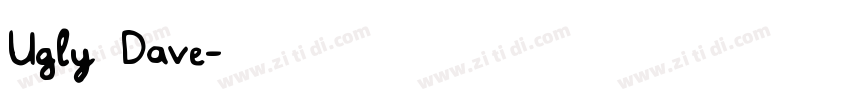 Ugly Dave字体转换